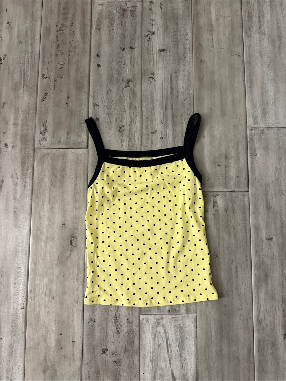 AS revival navy and yellow polka dot tank